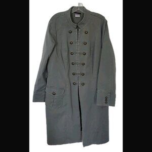 Vintage Torrid Long Gray Military Jacket Coat 3x EUC VTG Y2K